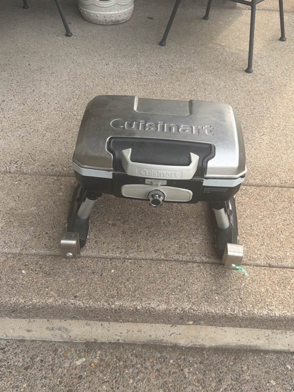 Cuisinart Compact Portable Grill - Silver and Black